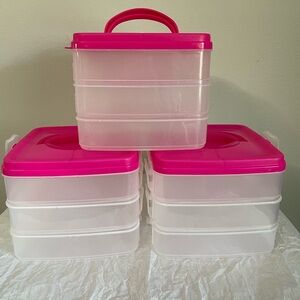 Plastic Stacked Organizer Box Carrying case bundle